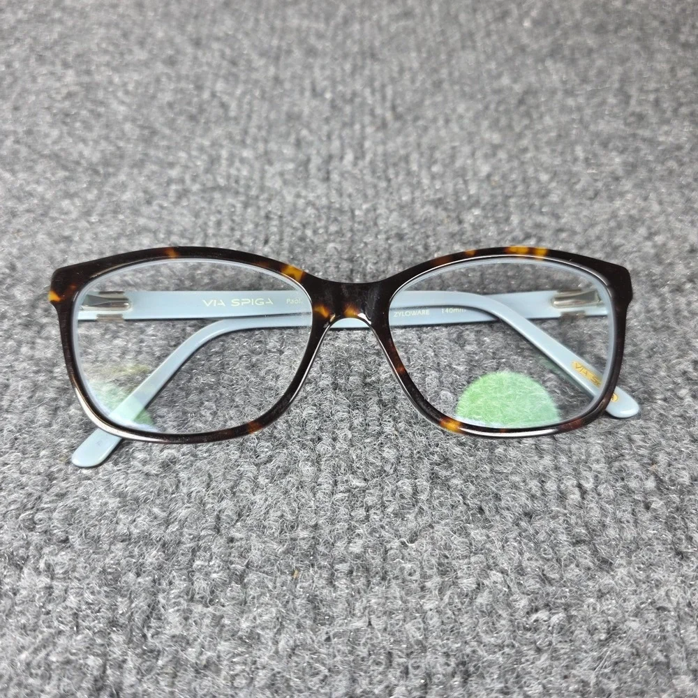 Via Spiga Zyloware 350-S‎ 550 Tortoise And Blue Eyeglasses Frame 53-15-140